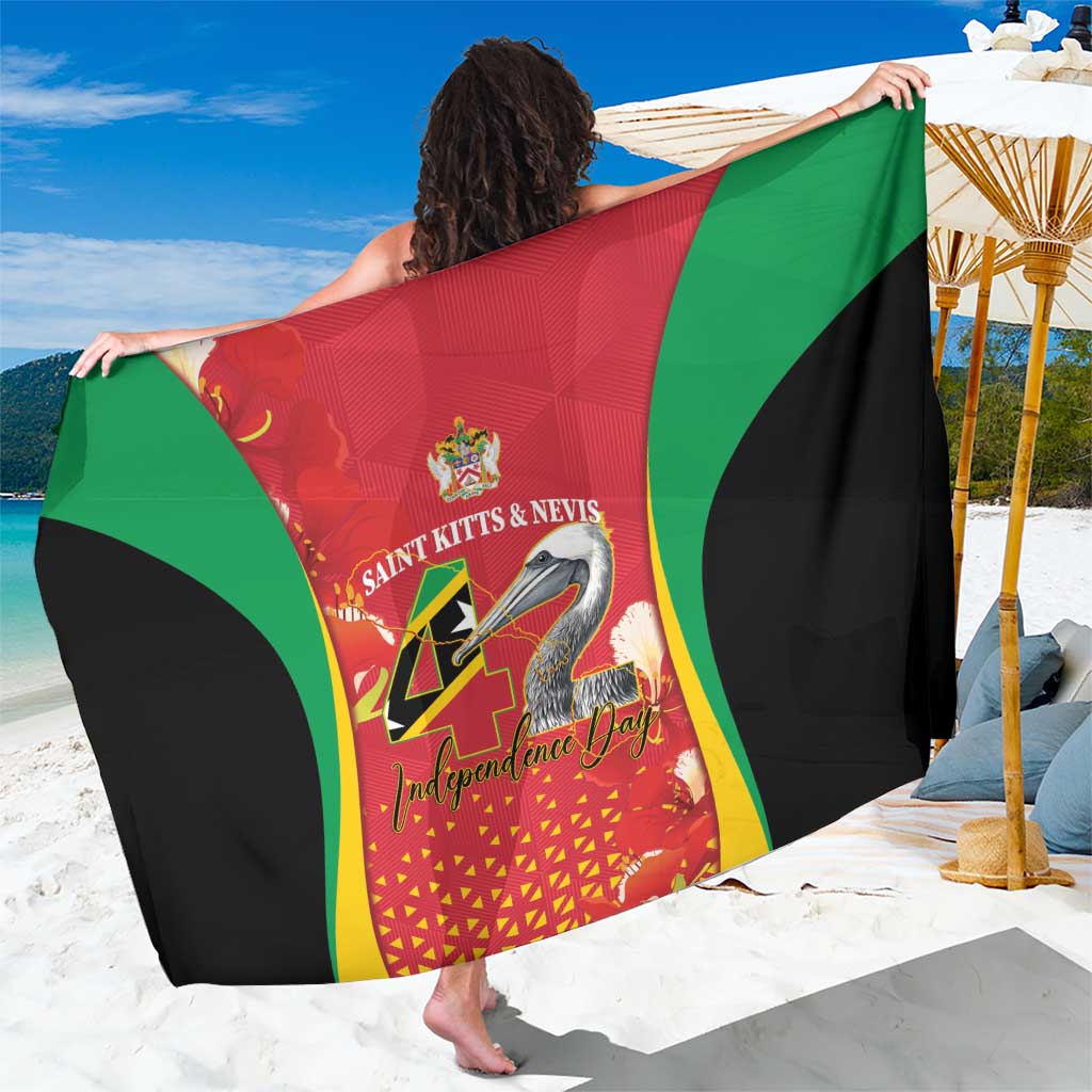Saint Kitts and Nevis Sarong Pelican 42nd Independence Anniversary - Wonder Print Shop