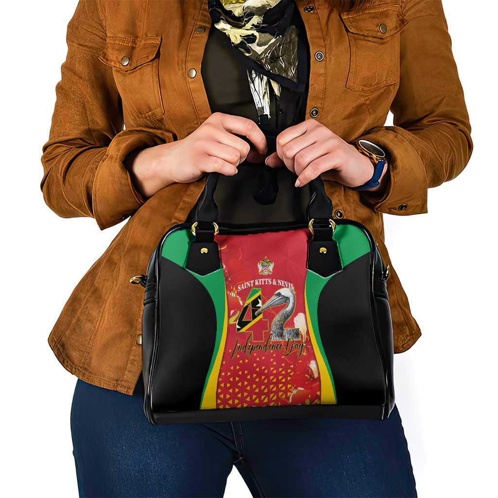 Saint Kitts and Nevis Shoulder Handbag Pelican 42nd Independence Anniversary - Wonder Print Shop