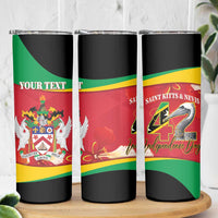 Personalized Saint Kitts and Nevis Skinny Tumbler Pelican 42nd Independence Anniversary - Wonder Print Shop