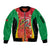 Personalized Saint Kitts and Nevis Sleeve Zip Bomber Jacket Pelican 42nd Independence Anniversary - Wonder Print Shop