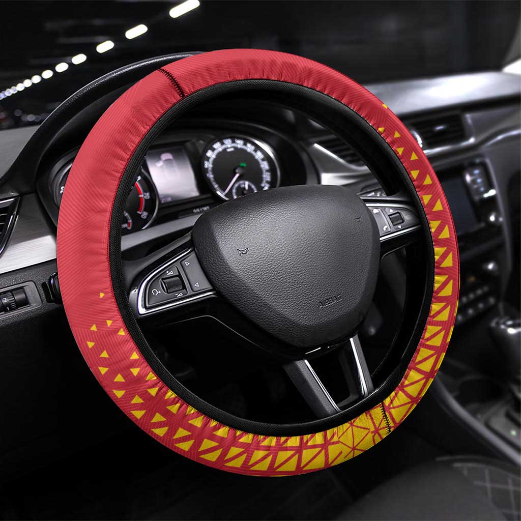 Saint Kitts and Nevis Steering Wheel Cover Pelican 42nd Independence Anniversary - Wonder Print Shop