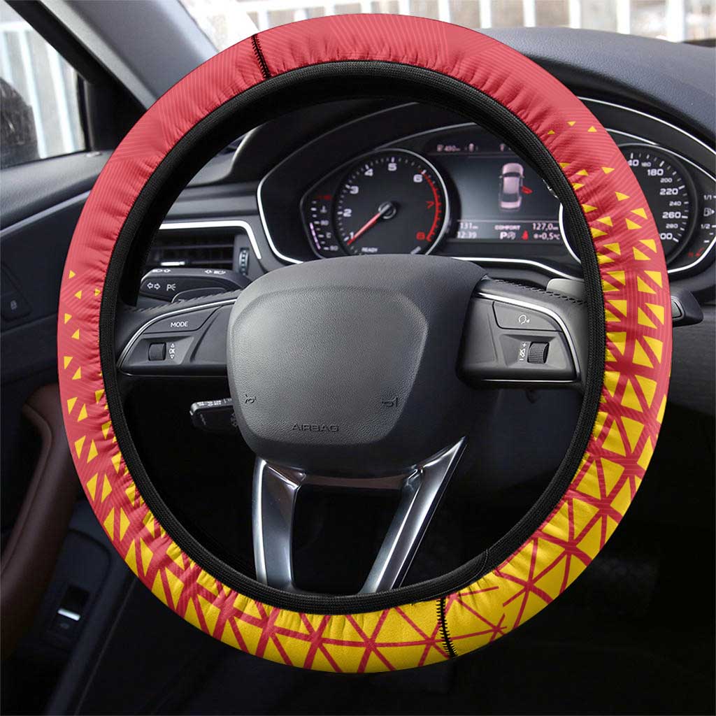 Saint Kitts and Nevis Steering Wheel Cover Pelican 42nd Independence Anniversary - Wonder Print Shop