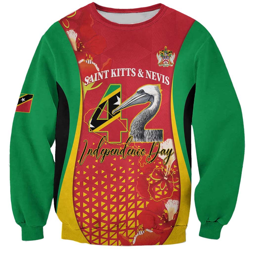 Personalized Saint Kitts and Nevis Sweatshirt Pelican 42nd Independence Anniversary - Wonder Print Shop