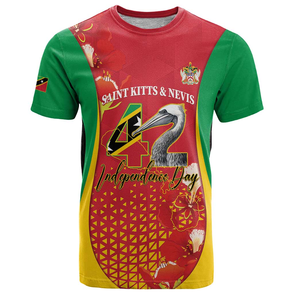 Personalized Saint Kitts and Nevis T Shirt Pelican 42nd Independence Anniversary - Wonder Print Shop