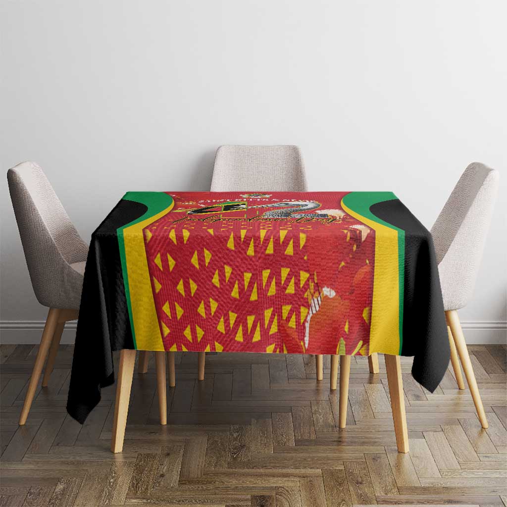 Saint Kitts and Nevis Tablecloth Pelican 42nd Independence Anniversary - Wonder Print Shop