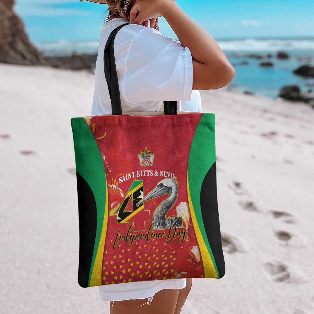 Saint Kitts and Nevis Tote Bag Pelican 42nd Independence Anniversary - Wonder Print Shop