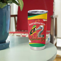 Personalized Saint Kitts and Nevis Tumbler Cup Pelican 42nd Independence Anniversary - Wonder Print Shop