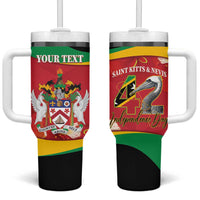 Personalized Saint Kitts and Nevis Tumbler With Handle Pelican 42nd Independence Anniversary - Wonder Print Shop