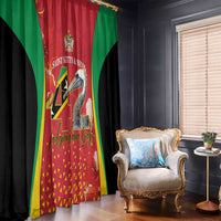Saint Kitts and Nevis Window Curtain Pelican 42nd Independence Anniversary - Wonder Print Shop