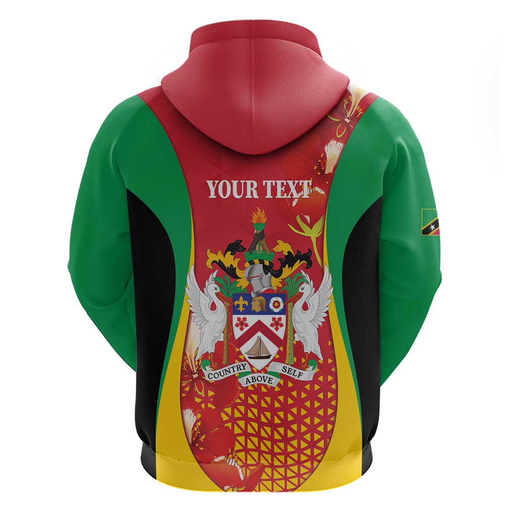 Personalized Saint Kitts and Nevis Zip Hoodie Pelican 42nd Independence Anniversary - Wonder Print Shop