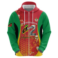Personalized Saint Kitts and Nevis Zip Hoodie Pelican 42nd Independence Anniversary - Wonder Print Shop