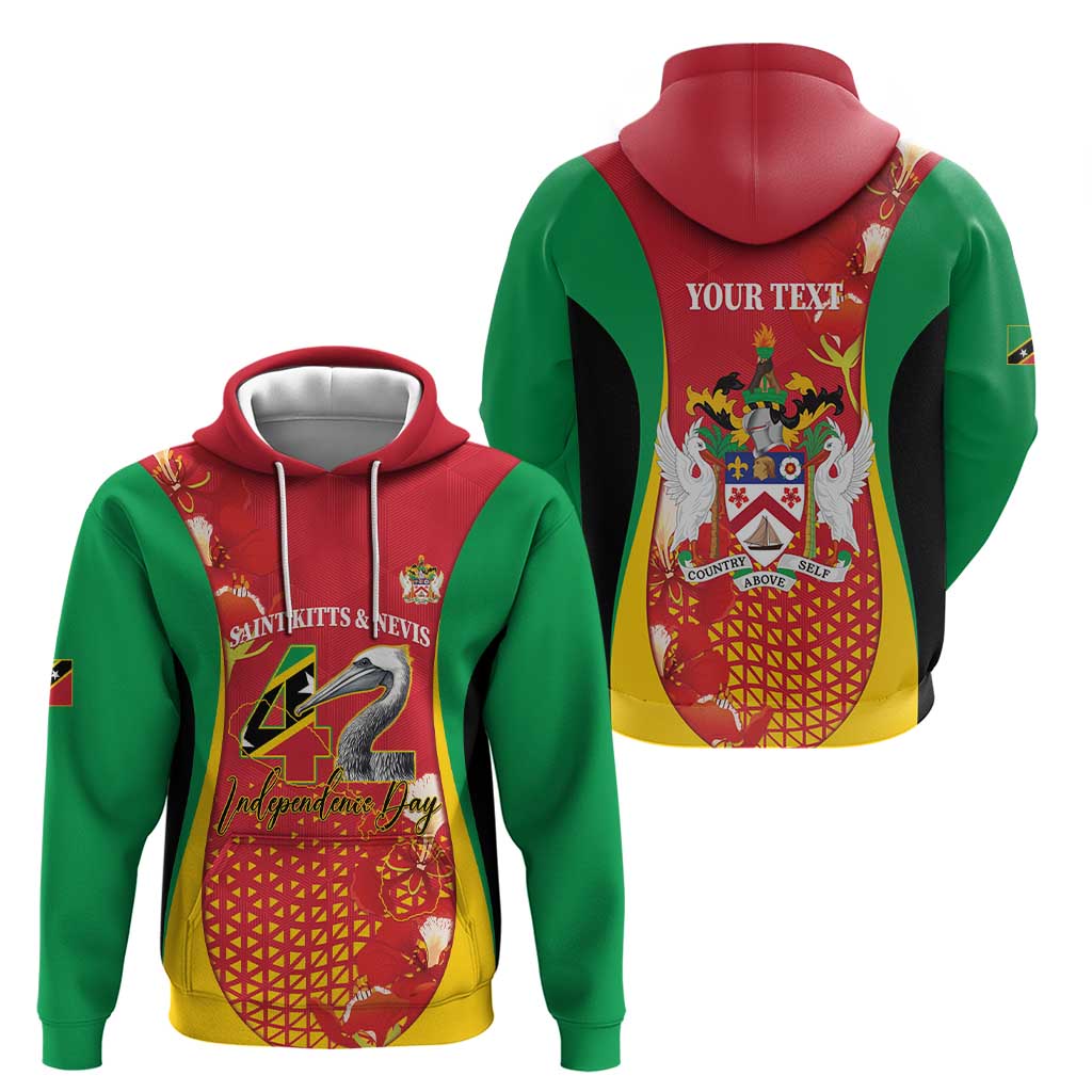 Personalized Saint Kitts and Nevis Zip Hoodie Pelican 42nd Independence Anniversary - Wonder Print Shop