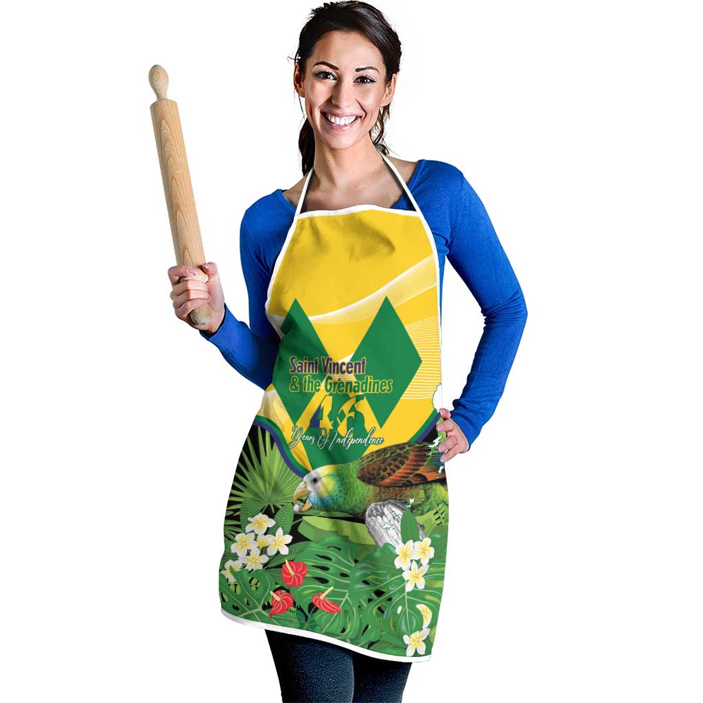 Saint Vincent and the Grenadines Apron Amazona Guildingii 46 Years Of Independence - Wonder Print Shop