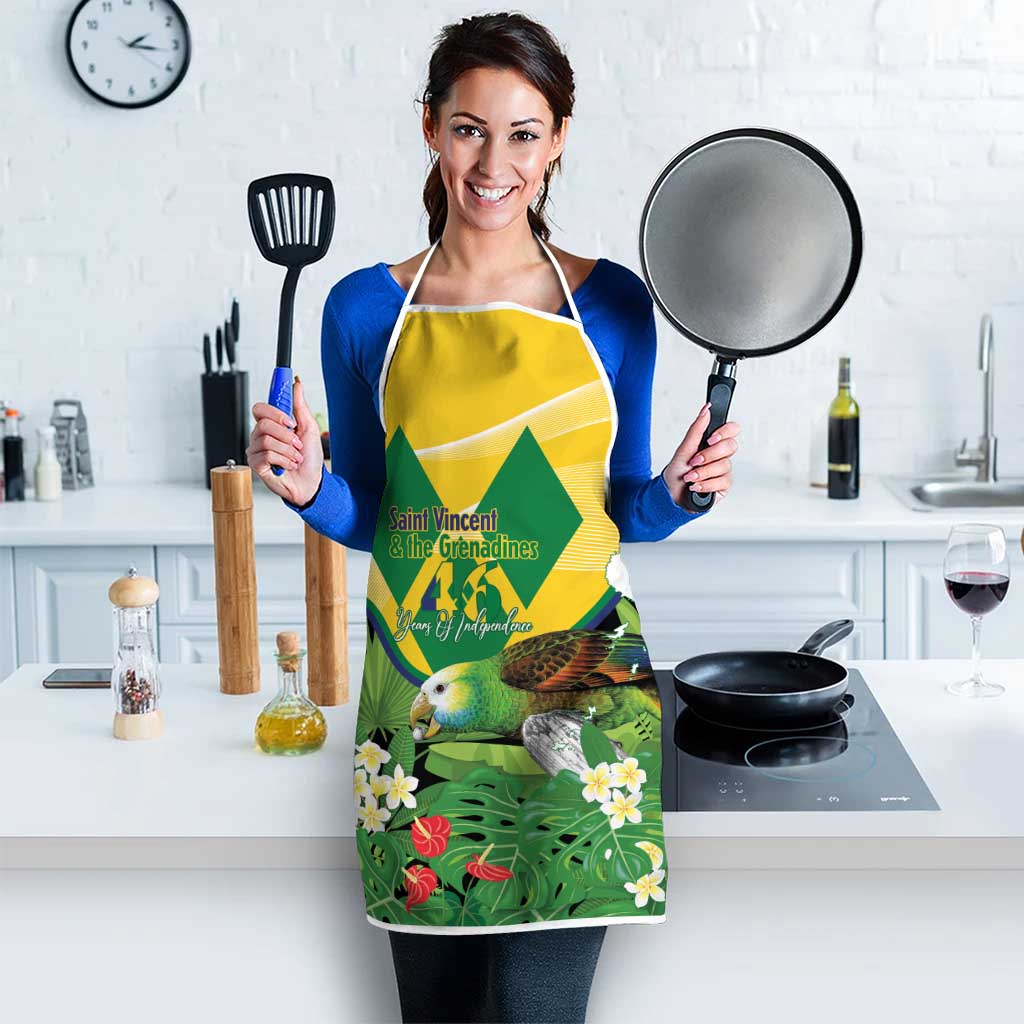 Saint Vincent and the Grenadines Apron Amazona Guildingii 46 Years Of Independence - Wonder Print Shop