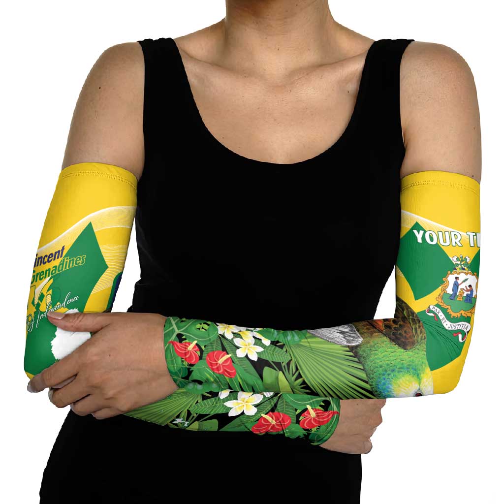 Saint Vincent and the Grenadines Arm Sleeves Amazona Guildingii 46 Years Of Independence - Wonder Print Shop
