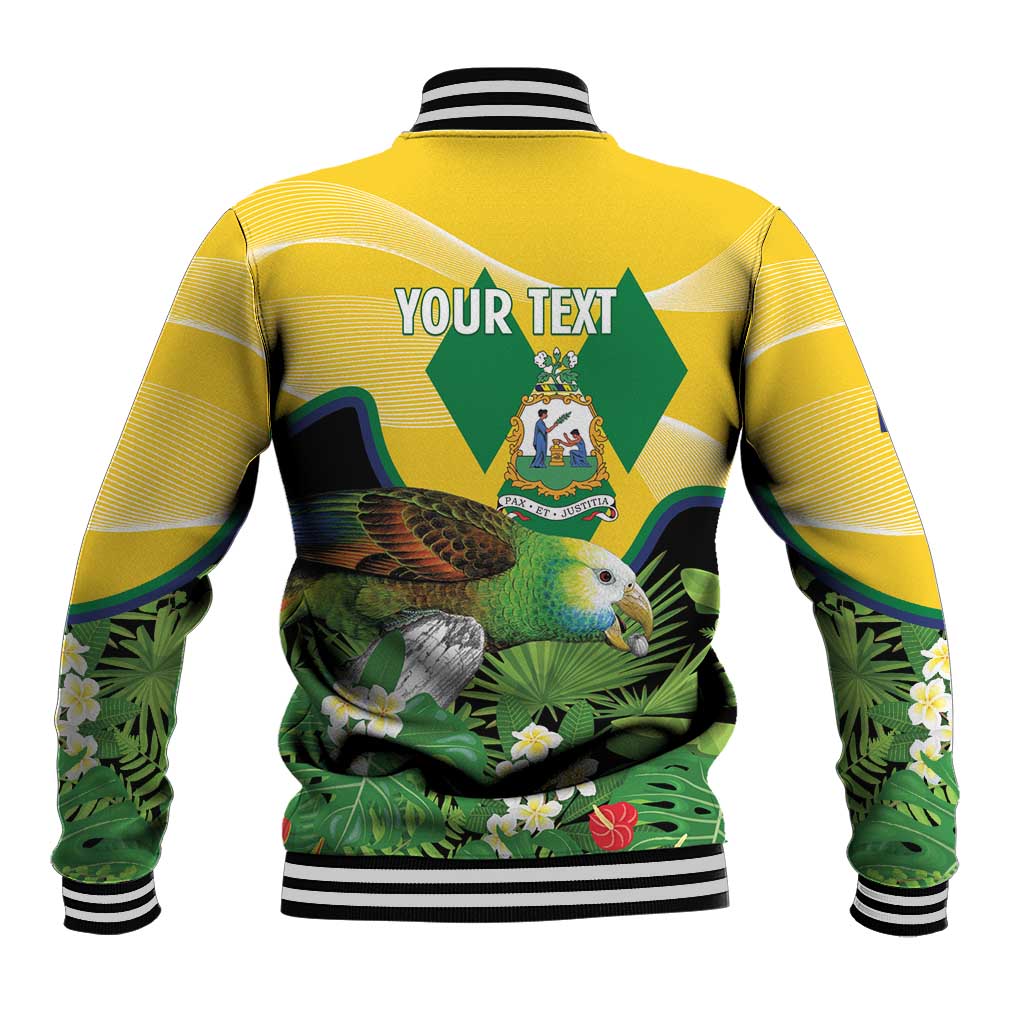 Personalized Saint Vincent and the Grenadines Baseball Jacket Amazona Guildingii 46 Years Of Independence - Wonder Print Shop