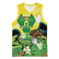 Personalized Saint Vincent and the Grenadines Basketball Jersey Amazona Guildingii 46 Years Of Independence - Wonder Print Shop