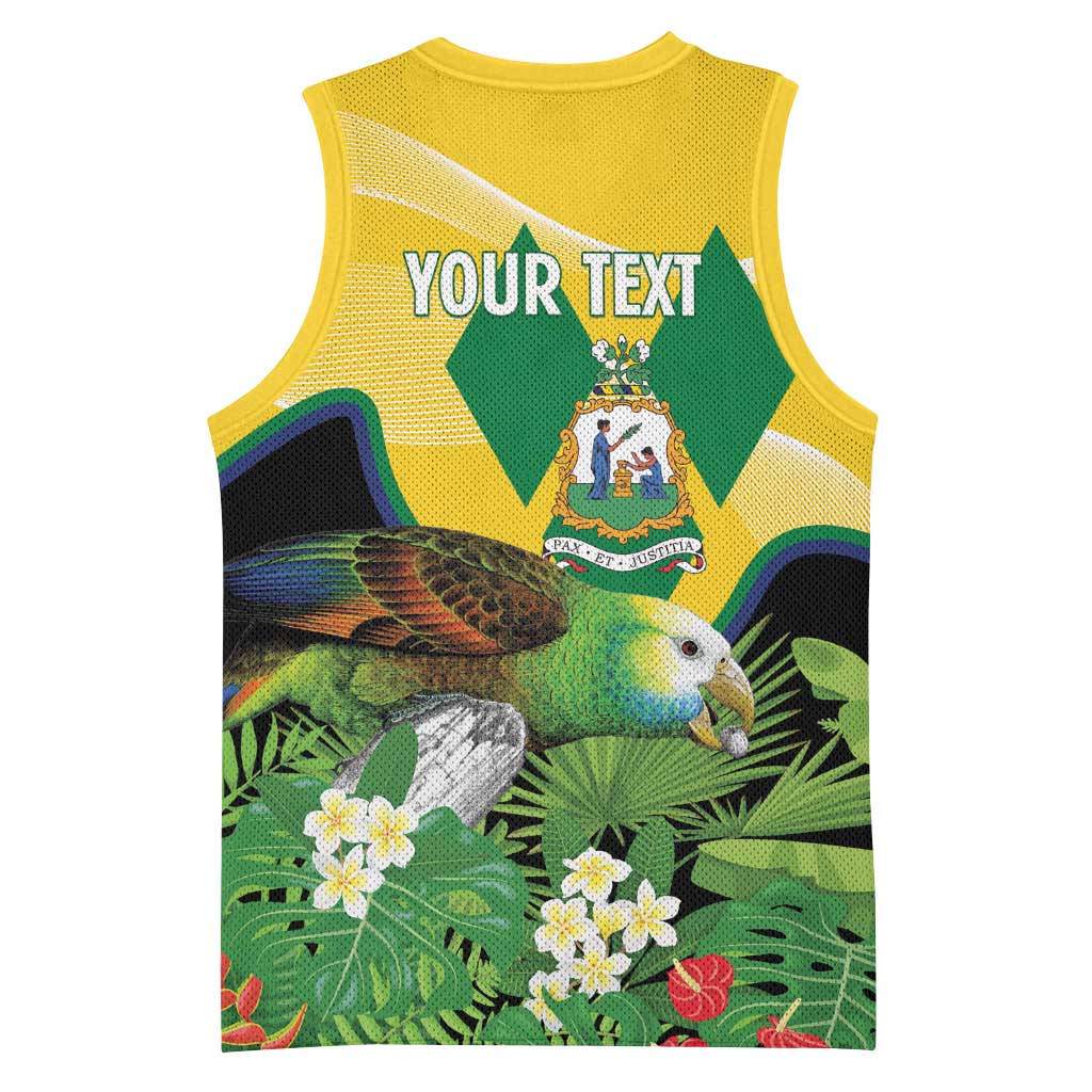 Personalized Saint Vincent and the Grenadines Basketball Jersey Amazona Guildingii 46 Years Of Independence - Wonder Print Shop