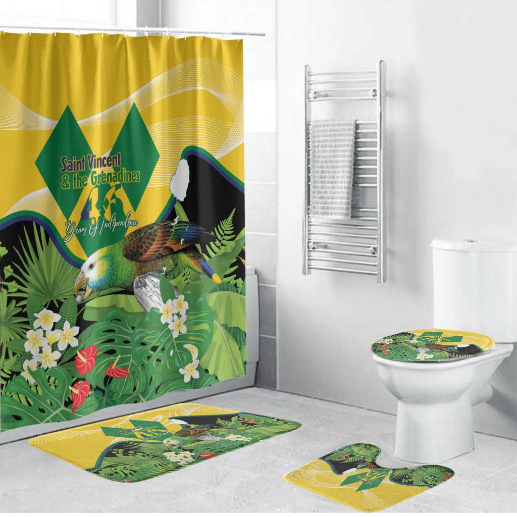 Saint Vincent and the Grenadines Bathroom Set Amazona Guildingii 46 Years Of Independence - Wonder Print Shop