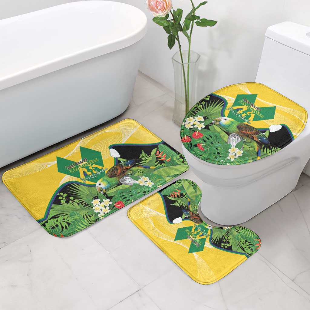 Saint Vincent and the Grenadines Bathroom Set Amazona Guildingii 46 Years Of Independence - Wonder Print Shop