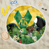 Saint Vincent and the Grenadines Beach Blanket Amazona Guildingii 46 Years Of Independence - Wonder Print Shop
