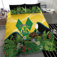 Saint Vincent and the Grenadines Bedding Set Amazona Guildingii 46 Years Of Independence - Wonder Print Shop