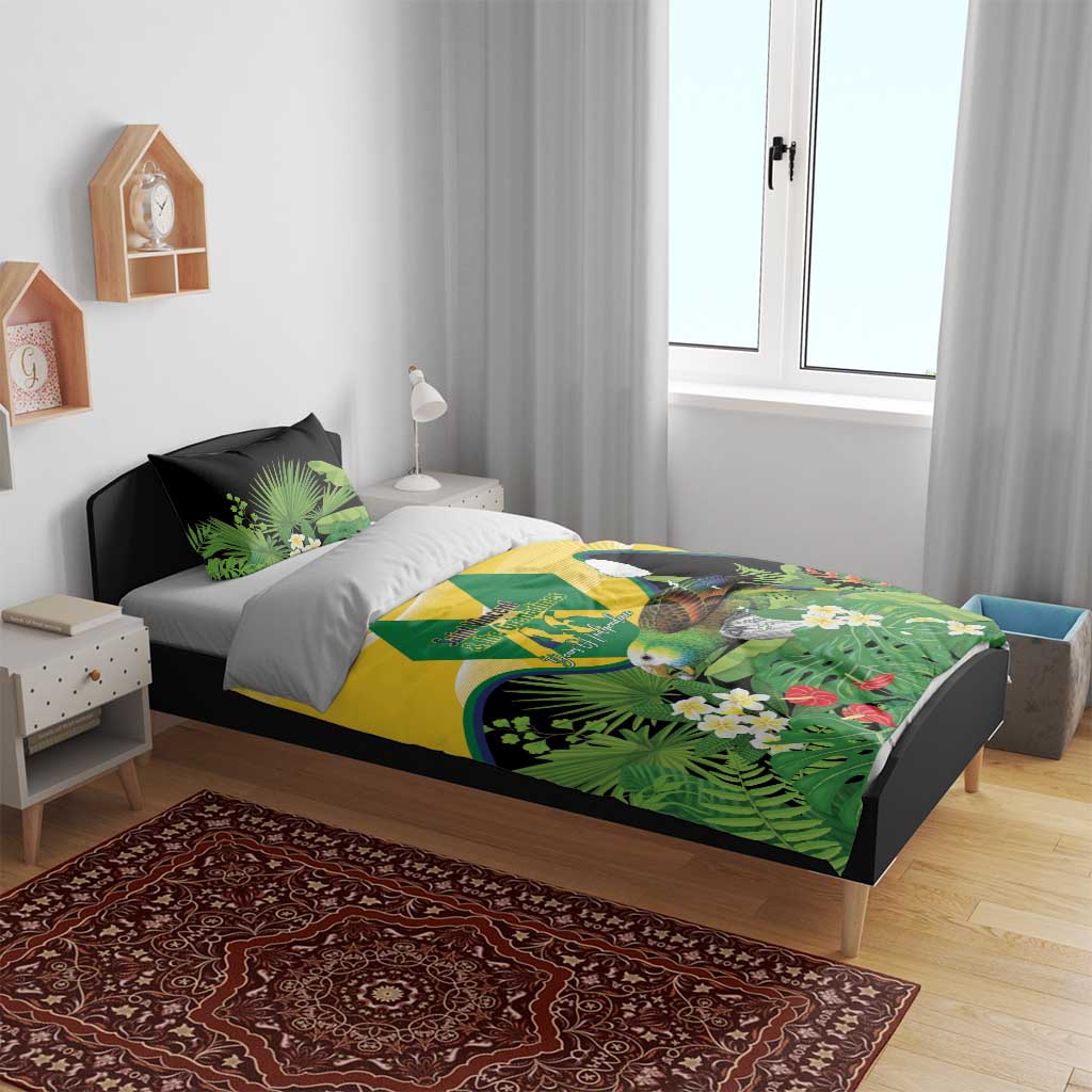 Saint Vincent and the Grenadines Bedding Set Amazona Guildingii 46 Years Of Independence - Wonder Print Shop