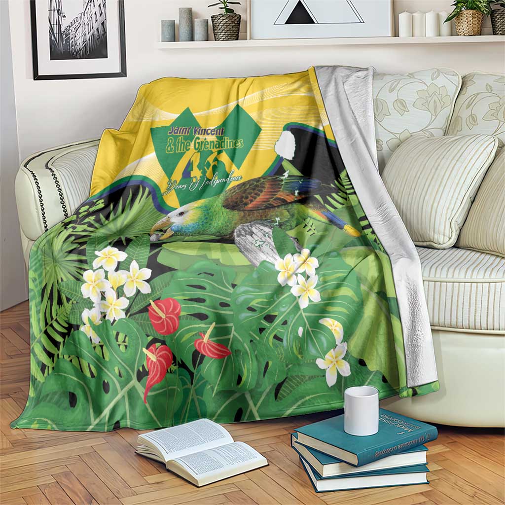 Saint Vincent and the Grenadines Blanket Amazona Guildingii 46 Years Of Independence - Wonder Print Shop