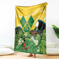 Saint Vincent and the Grenadines Blanket Amazona Guildingii 46 Years Of Independence - Wonder Print Shop