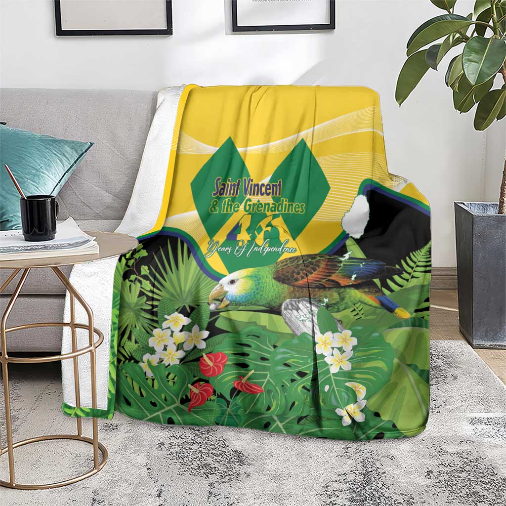 Saint Vincent and the Grenadines Blanket Amazona Guildingii 46 Years Of Independence - Wonder Print Shop