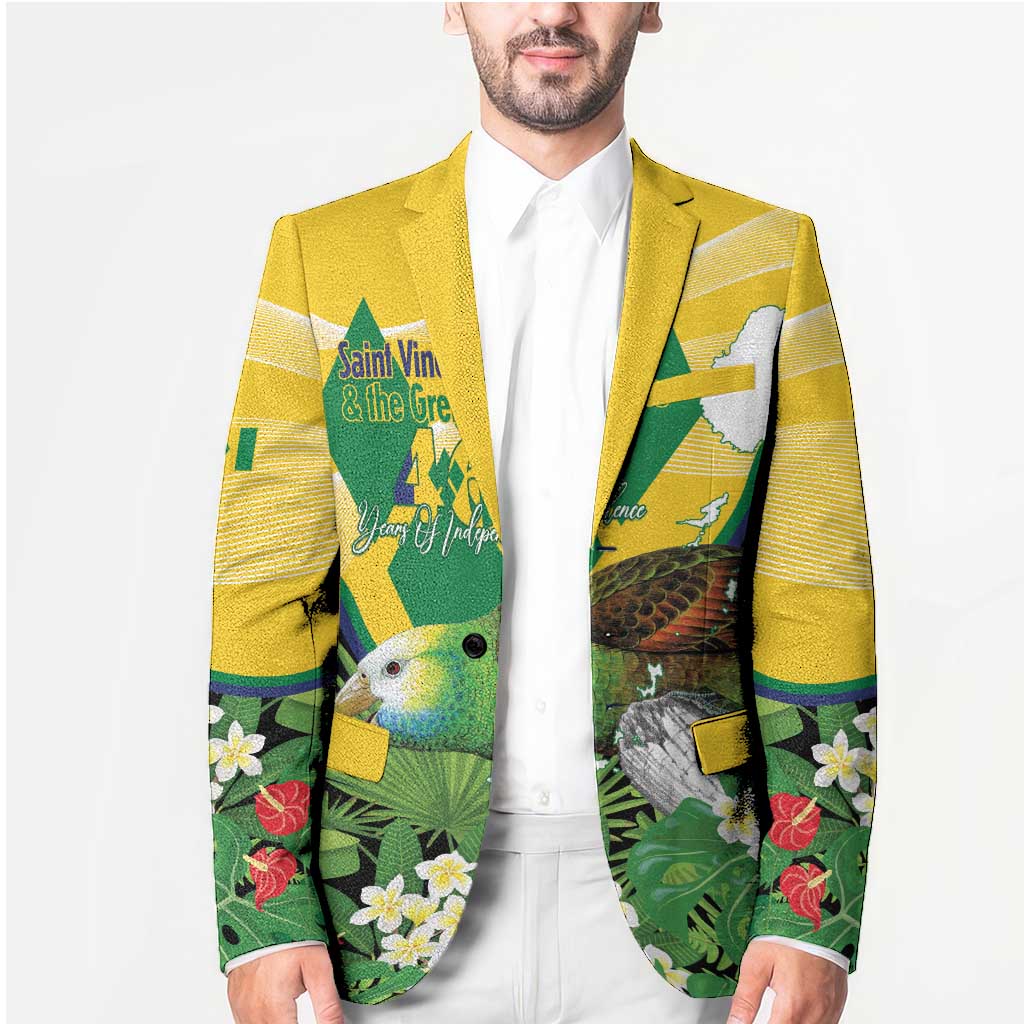 Personalized Saint Vincent and the Grenadines Blazer Amazona Guildingii 46 Years Of Independence - Wonder Print Shop