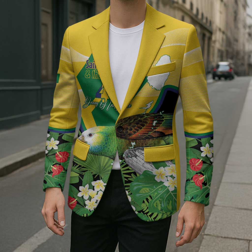 Personalized Saint Vincent and the Grenadines Blazer Amazona Guildingii 46 Years Of Independence - Wonder Print Shop