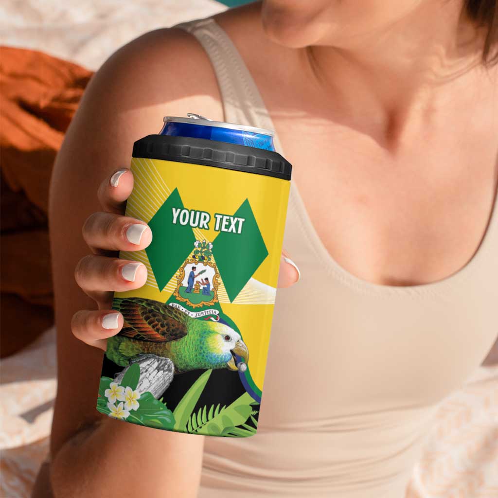 Personalized Saint Vincent and the Grenadines 4 in 1 Can Cooler Tumbler Amazona Guildingii 46 Years Of Independence - Wonder Print Shop