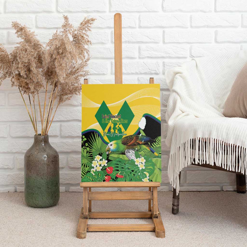 Saint Vincent and the Grenadines Canvas Wall Art Amazona Guildingii 46 Years Of Independence - Wonder Print Shop