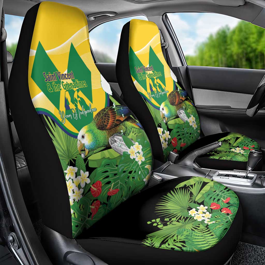 Saint Vincent and the Grenadines Car Seat Cover Amazona Guildingii 46 Years Of Independence - Wonder Print Shop
