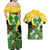 Personalized Saint Vincent and the Grenadines Couples Matching Off Shoulder Maxi Dress and Hawaiian Shirt Amazona Guildingii 46 Years Of Independence - Wonder Print Shop