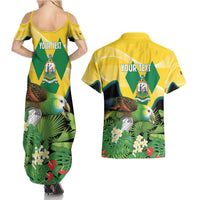 Personalized Saint Vincent and the Grenadines Couples Matching Summer Maxi Dress and Hawaiian Shirt Amazona Guildingii 46 Years Of Independence - Wonder Print Shop