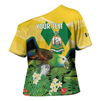 Personalized Saint Vincent and the Grenadines Cross Shoulder Shirt Amazona Guildingii 46 Years Of Independence - Wonder Print Shop