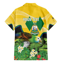 Personalized Saint Vincent and the Grenadines Family Matching Mermaid Dress and Hawaiian Shirt Amazona Guildingii 46 Years Of Independence - Wonder Print Shop