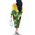 Personalized Saint Vincent and the Grenadines Family Matching Off The Shoulder Long Sleeve Dress and Hawaiian Shirt Amazona Guildingii 46 Years Of Independence - Wonder Print Shop