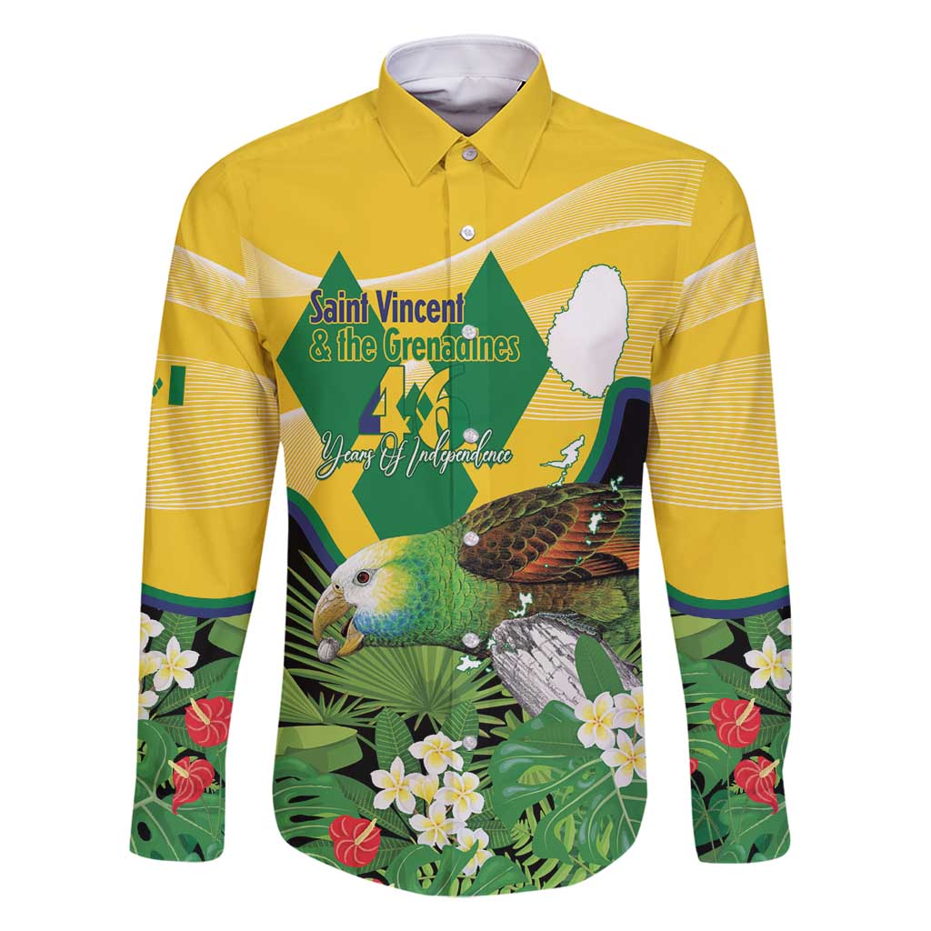 Personalized Saint Vincent and the Grenadines Family Matching Off Shoulder Maxi Dress and Hawaiian Shirt Amazona Guildingii 46 Years Of Independence - Wonder Print Shop