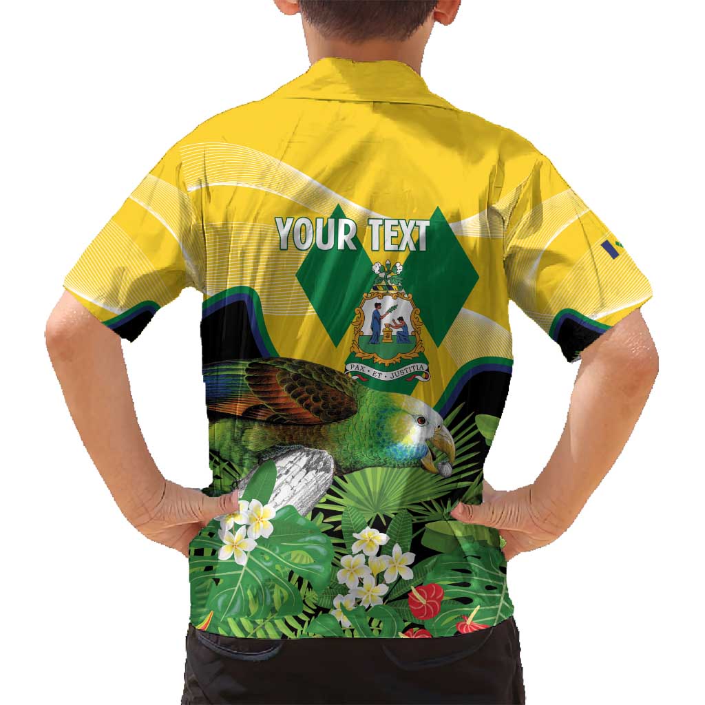 Personalized Saint Vincent and the Grenadines Family Matching Puletasi and Hawaiian Shirt Amazona Guildingii 46 Years Of Independence - Wonder Print Shop