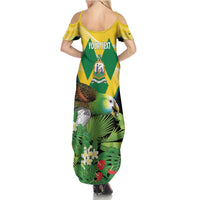 Personalized Saint Vincent and the Grenadines Family Matching Summer Maxi Dress and Hawaiian Shirt Amazona Guildingii 46 Years Of Independence - Wonder Print Shop