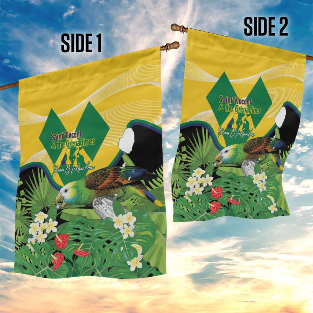 Saint Vincent and the Grenadines Garden Flag Amazona Guildingii 46 Years Of Independence - Wonder Print Shop