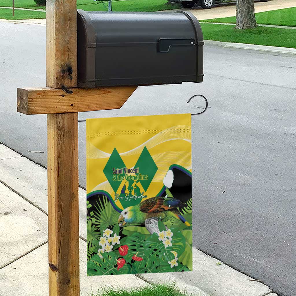 Saint Vincent and the Grenadines Garden Flag Amazona Guildingii 46 Years Of Independence - Wonder Print Shop