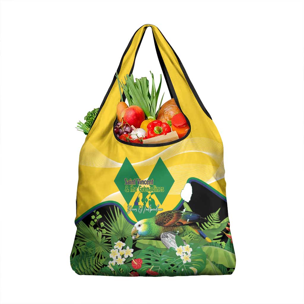 Saint Vincent and the Grenadines Grocery Bag Amazona Guildingii 46 Years Of Independence - Wonder Print Shop