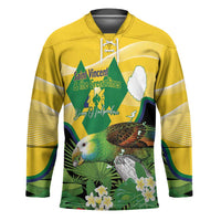 Personalized Saint Vincent and the Grenadines Hockey Jersey Amazona Guildingii 46 Years Of Independence - Wonder Print Shop