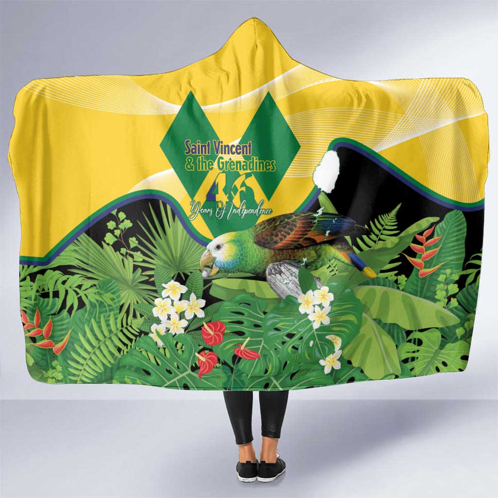 Saint Vincent and the Grenadines Hooded Blanket Amazona Guildingii 46 Years Of Independence - Wonder Print Shop