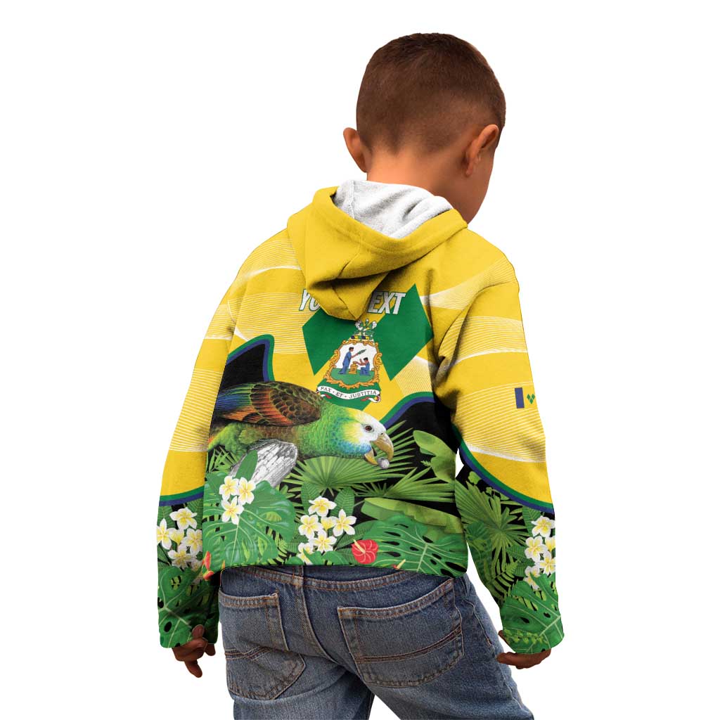 Personalized Saint Vincent and the Grenadines Kid Hoodie Amazona Guildingii 46 Years Of Independence - Wonder Print Shop