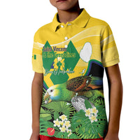 Personalized Saint Vincent and the Grenadines Kid Polo Shirt Amazona Guildingii 46 Years Of Independence - Wonder Print Shop